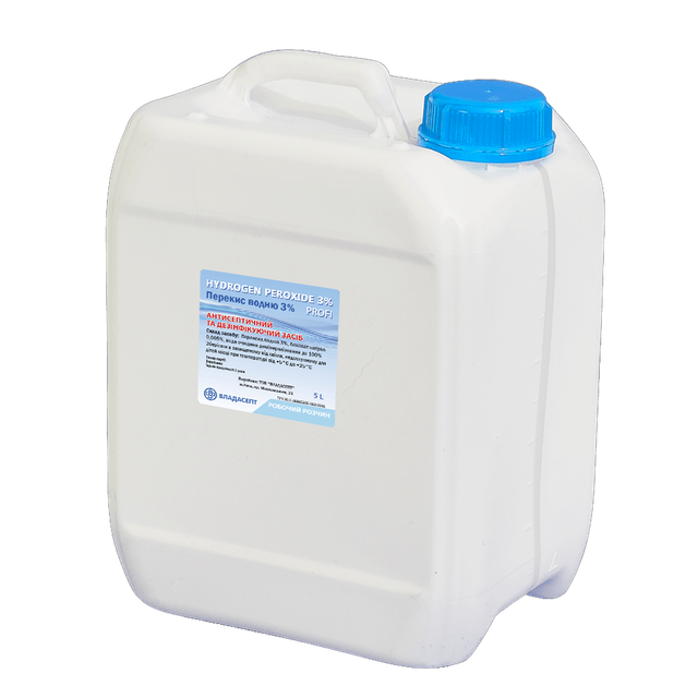 Антисептик «HYDROGEN PEROXID 3% profi» (Перекис водню 3%), каністра, 5000 мл